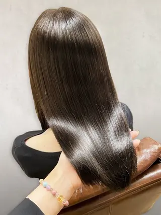 セミロング センター南　髪質改善 大引　優のヘアスタイル