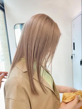 セミロング カラー ヨシモトリョウ 髪質改善/美髪のヘアスタイル