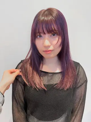 ロング カラー ヘアアレンジ 溝口 ひなこのマツエク・マツパデザイン