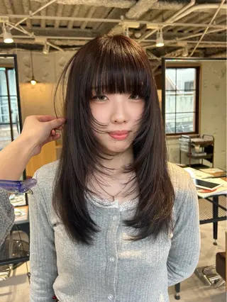 ロング カラー カットモデル募集中 🪐✩ 大久保 那奈のヘアスタイル