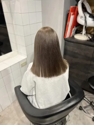 カラー 韓国風赤み消し🌱 透明感カラー🌱上野のヘアスタイル