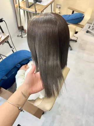 ミディアム カラー ブリーチなしwカラー /艶カラー/oukaのヘアスタイル