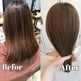 セミロング カラー Saori / さおりのヘアスタイル