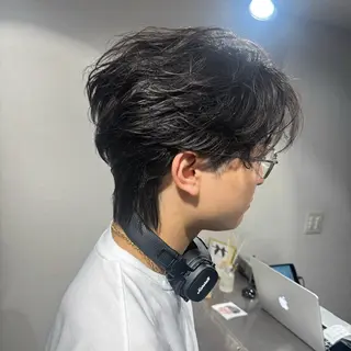 メンズ シャドウ/フェザー ニュアンスヘアメンズのヘアスタイル