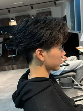 メンズ 保立/フェザーパーマ /メンズカット千葉のヘアスタイル