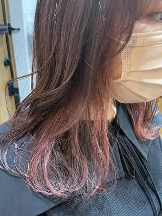セミロング カラー 梅田美容室 高山アヤのヘアスタイル