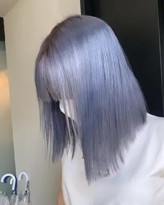 セミロング カラー 赤みゼロ/透明感 カラー🌿KANTAのヘアスタイル