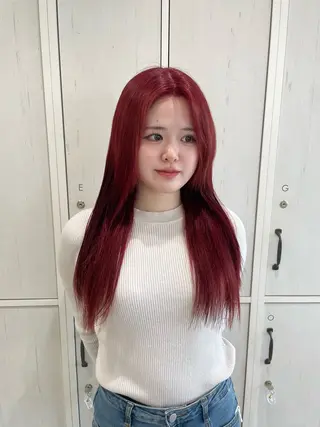 セミロング カラー momo/エクステ /透明感カラー🎀のヘアスタイル