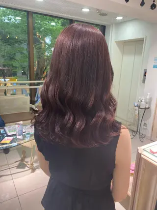 セミロング カラー ヘアアレンジ 透明感カラー 古山 結季🌙🖤のヘアスタイル