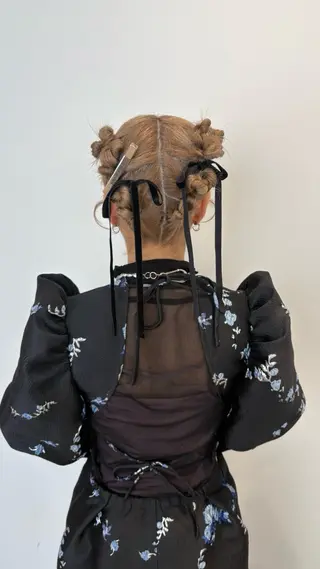 ミディアム ヘアアレンジ パ ルのヘアスタイル