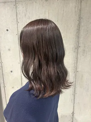 セミロング カラー 🤡暖色レイヤー 🤡みさきのヘアスタイル