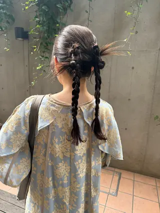 ロング ヘアアレンジ 🎗️【ヘアセット 美眉】吉川玲🎗️のヘアスタイル