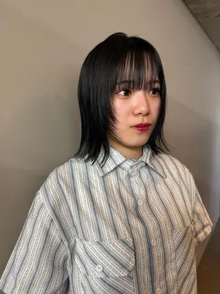 ミディアム 鶴舞ショートカット モデルnanamiのヘアスタイル