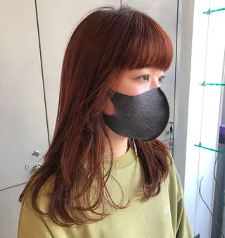 セミロング カラー 古屋 花織のヘアスタイル