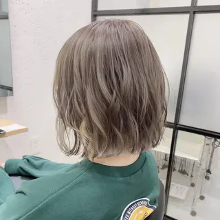 ミディアム カラー ヘアアレンジ 赤みゼロカラー 藤並純のヘアスタイル