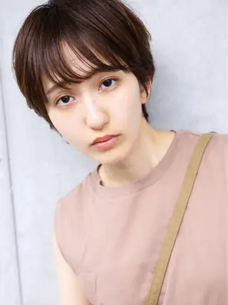 ショート カラー パーマ ANDREY 表参道 ショート×髪質改善のヘアスタイル