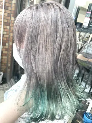 ミディアム カラー パーマ ヘアアレンジ メンズ 🦋高瀬寛菜🦋 韓国/ブリーチのヘアスタイル