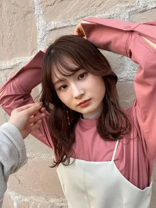 セミロング ヘアアレンジ 安永 来未のヘアスタイル