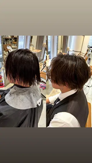 メンズ 縮毛矯正・髪質改善 特化 出納 直起のヘアスタイル