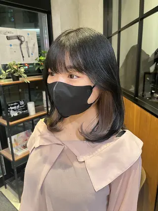 セミロング カラー yuuri🎀/大宮 /韓国ヘア/レイヤーのヘアスタイル