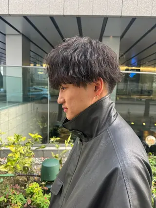 ショート カラー パーマ ヘアアレンジ メンズ 亀井隆汰/メンズ専門 パーマ特化美容師のヘアスタイル