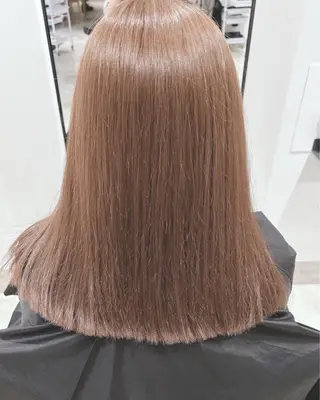 ミディアム カラー スキバサミを使わない カット🌼唯🌼のヘアスタイル