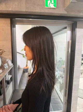 セミロング You/透明感カラー レイヤーカット/ボブのヘアスタイル