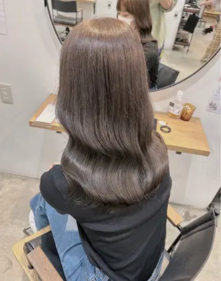 ロング 赤味消しくすみカラー 💕髪質改善/梅田のヘアスタイル