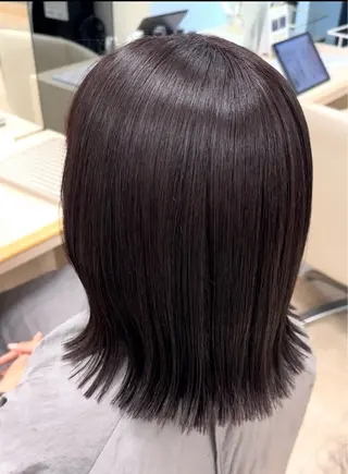 ミディアム カラー 艶髪 黄金比みくのヘアスタイル