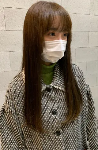 ロング カラー カワサキ マホのヘアスタイル