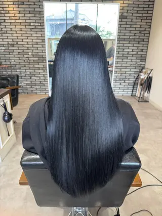 ロング カラー Uni.所属・地毛風ストレート/ 髪質改善/榎本流行のヘアスタイル