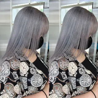 セミロング yoriダブルカラー 代表すがわらのヘアスタイル
