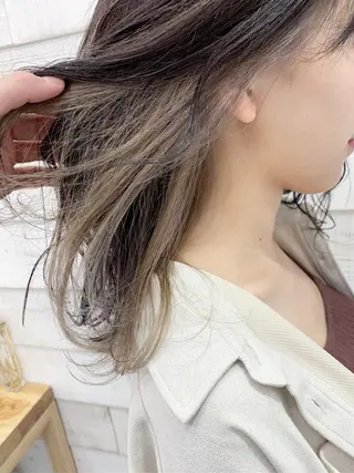 セミロング カラー 北間 寛哉のヘアスタイル