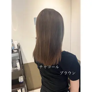 セミロング カラー 坂井田 浩樹のヘアスタイル