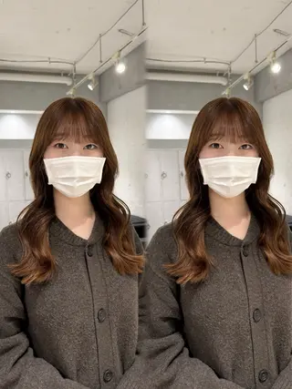 ロング あんな🦋レイヤー カット/透明感カラーのヘアスタイル