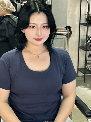 ミディアム カラー ワンホン/エクステ ケラチン/Kaitoのヘアスタイル