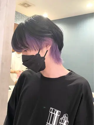 ミディアム カラー メンズ 市川 澪のヘアスタイル