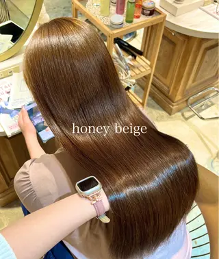 ロング カラー 髪質改善/縮毛矯正/ レイヤーカットななこのヘアスタイル