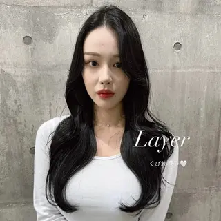 ロング 韓国𝐻𝑎𝑖𝑟 🇰🇷🖤ハラのヘアスタイル