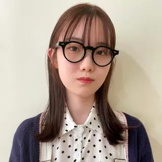 セミロング カラー ホリケ アオイのヘアスタイル