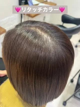 ミディアム カラー 暖色カラー🍒スパ/ canna‎🤎のヘアスタイル