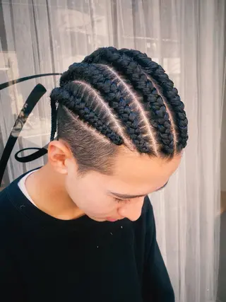 セミロング ヘアアレンジ メンズ RINA/ Jr.スタイリストのヘアスタイル