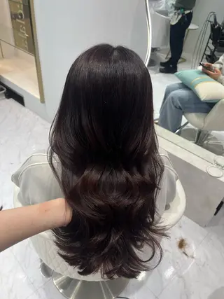 ロング カラー 𝑹𝒊𝒉𝒐🎀 名駅/大人韓国ヘアのヘアスタイル
