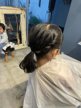 セミロング ヘアアレンジ hair make echo滿木あい花のヘアスタイル