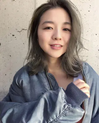 ミディアム カラー パーマ ヘアアレンジ メンズ キッズ ネイル マツエク・マツパ 韓国風×透明感カラー 髪質改善オタベシンヤのヘアスタイル