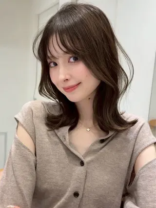 セミロング カラー 韓国風/ブリーチ/ 透明感🫧ケイタのヘアスタイル