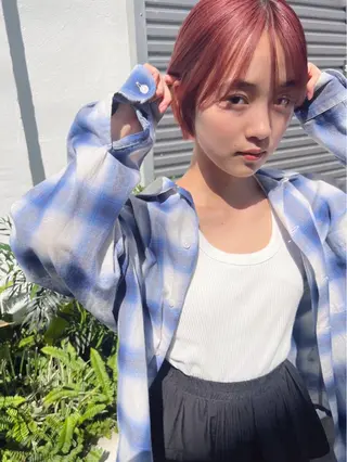 ショート 透明感カラー🌿ボブ ✨飛田　ケイのヘアスタイル