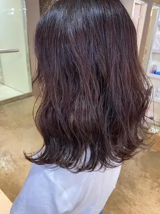 ミディアム カラー ヘアアレンジ メンズ キッズ ネイル マツエク・マツパ 透明感カラー🤎 ゆりのヘアスタイル