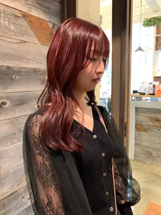 ロング カワサキ マホのヘアスタイル