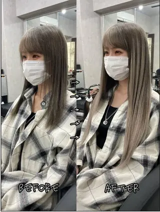 ロング カラー 桃屋 桃屋のヘアスタイル